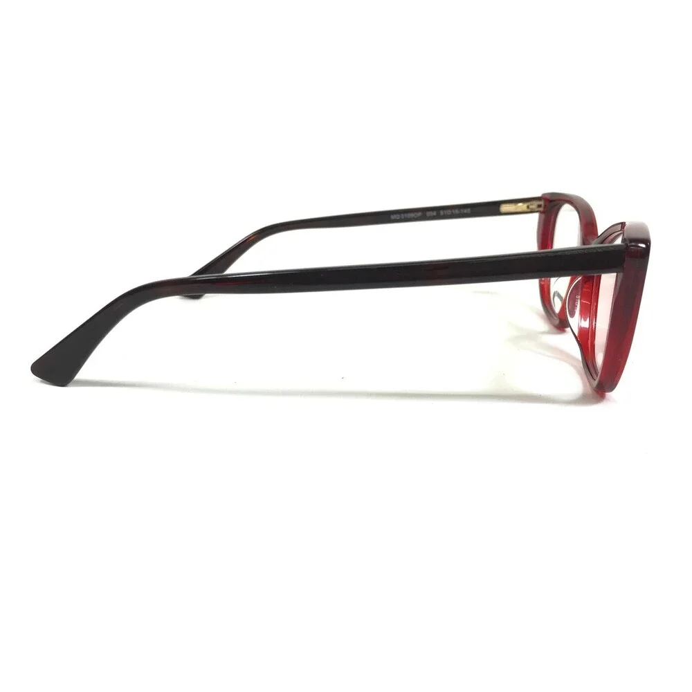 Alexander McQueen Eyeglasses Frames MQ0109OP 004 Brown Clear Red 51-15-140